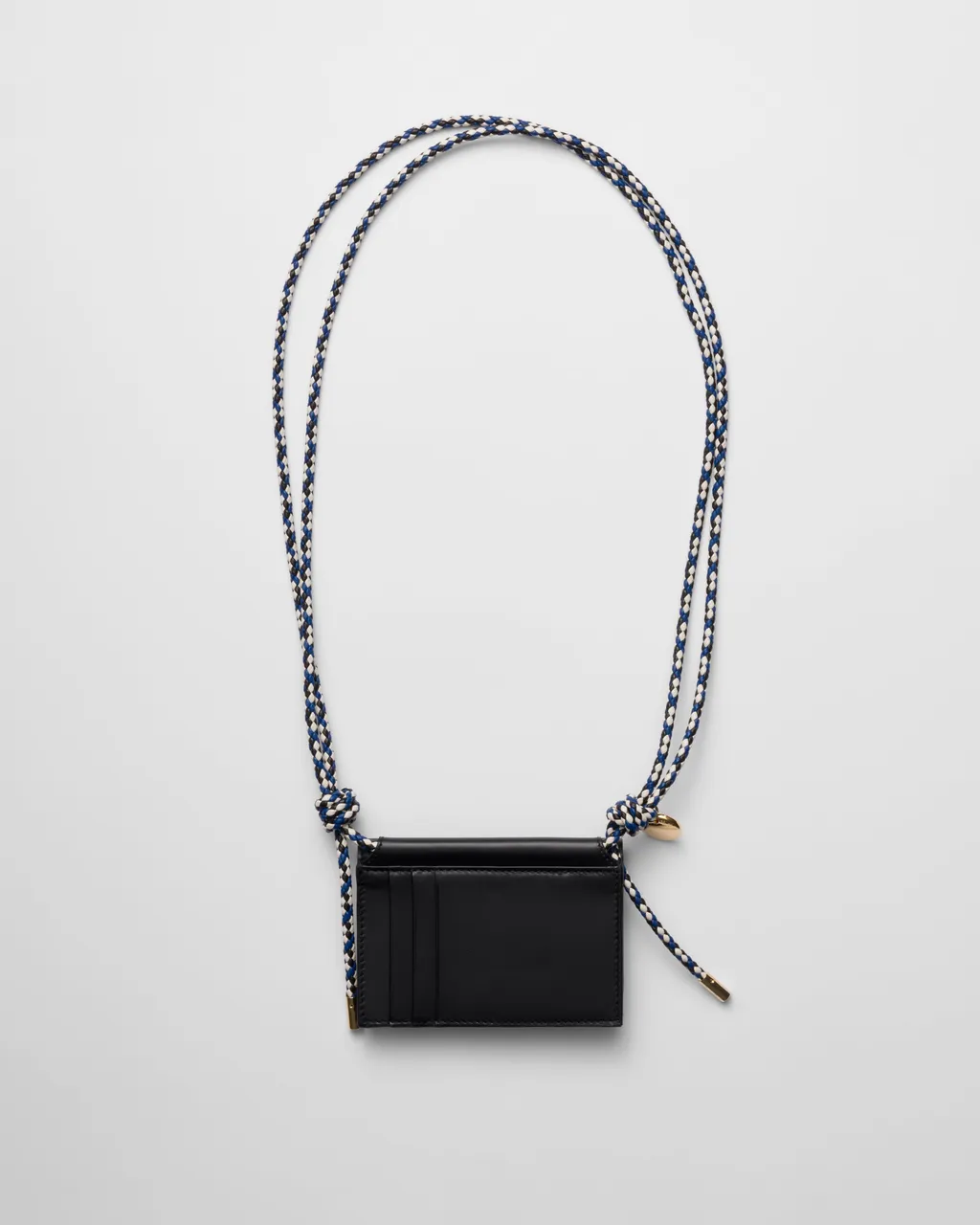 Card Holder With Leather Shoulder Strap