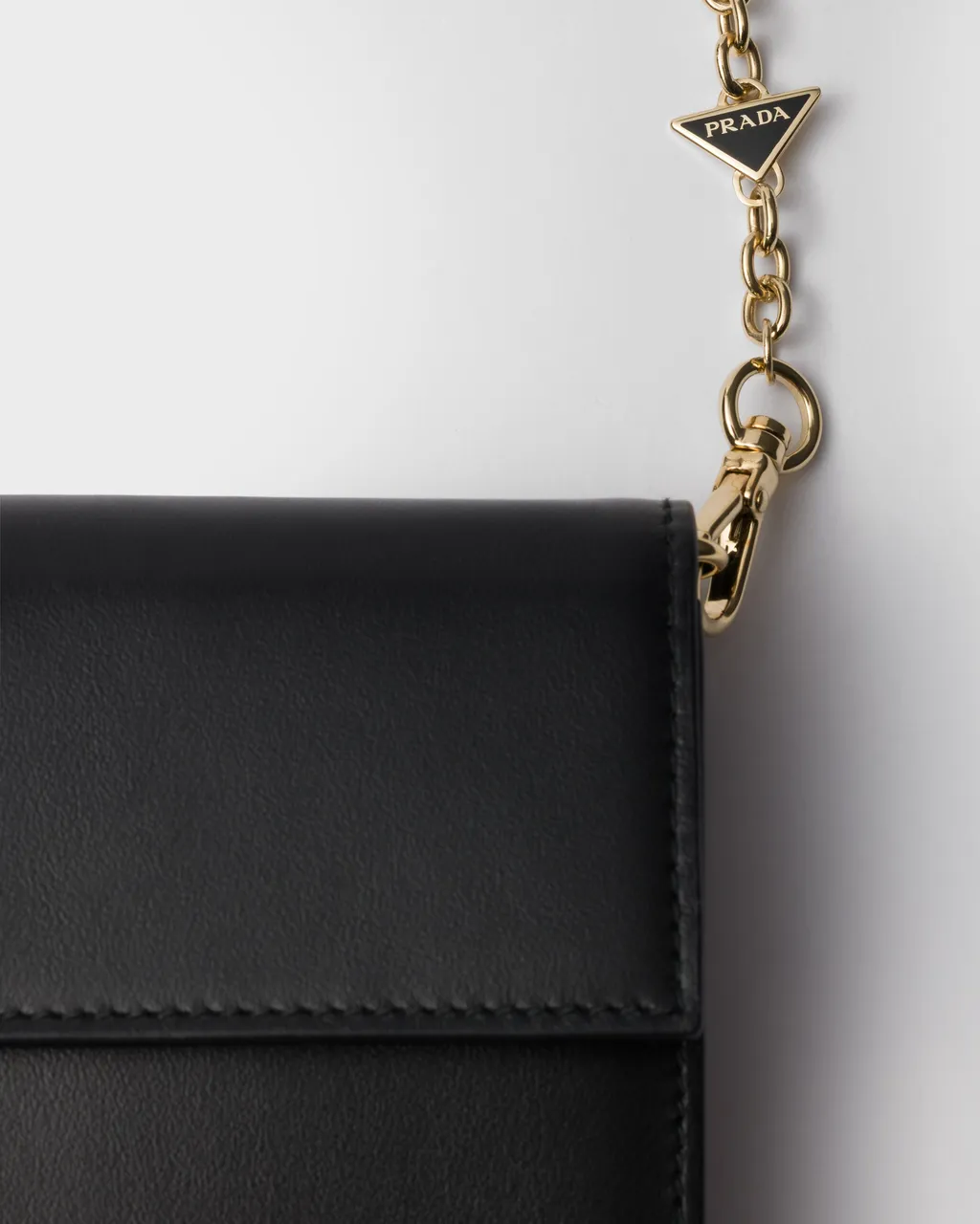 Leather Wallet With Chain Shoulder Strap