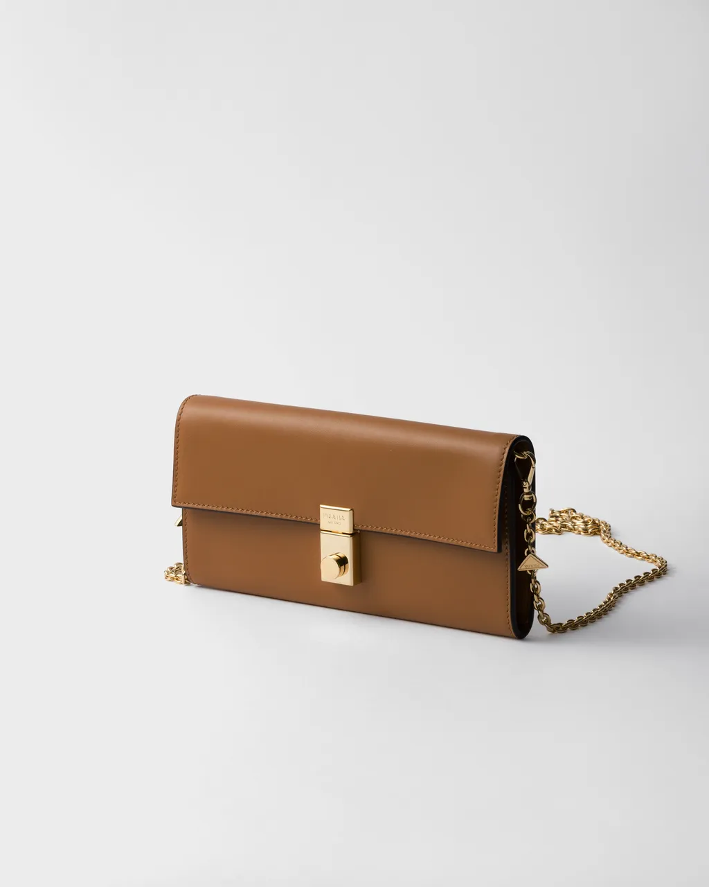 Leather Wallet With Chain Shoulder Strap