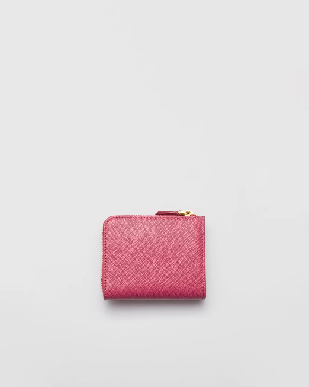 Small Saffiano Leather Zipper Wallet