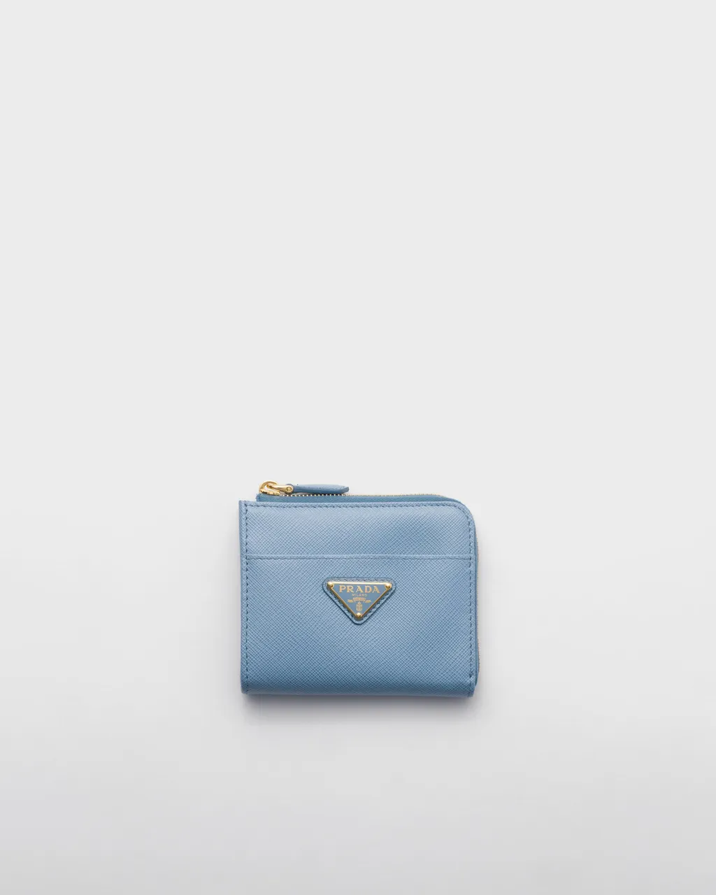 Small Saffiano Leather Zipper Wallet