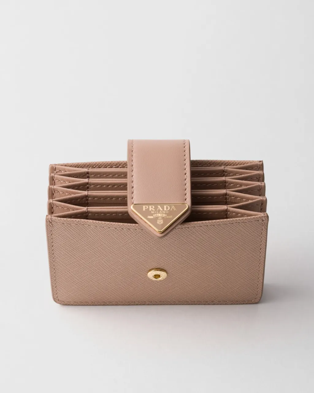 Saffiano And Smooth Leather Card Holder
