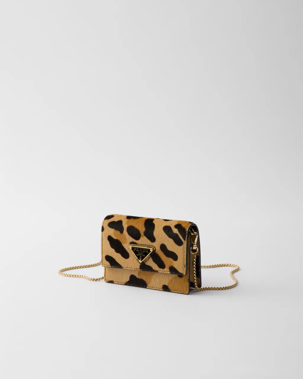 Printed Leather Card Holder With Shoulder Strap