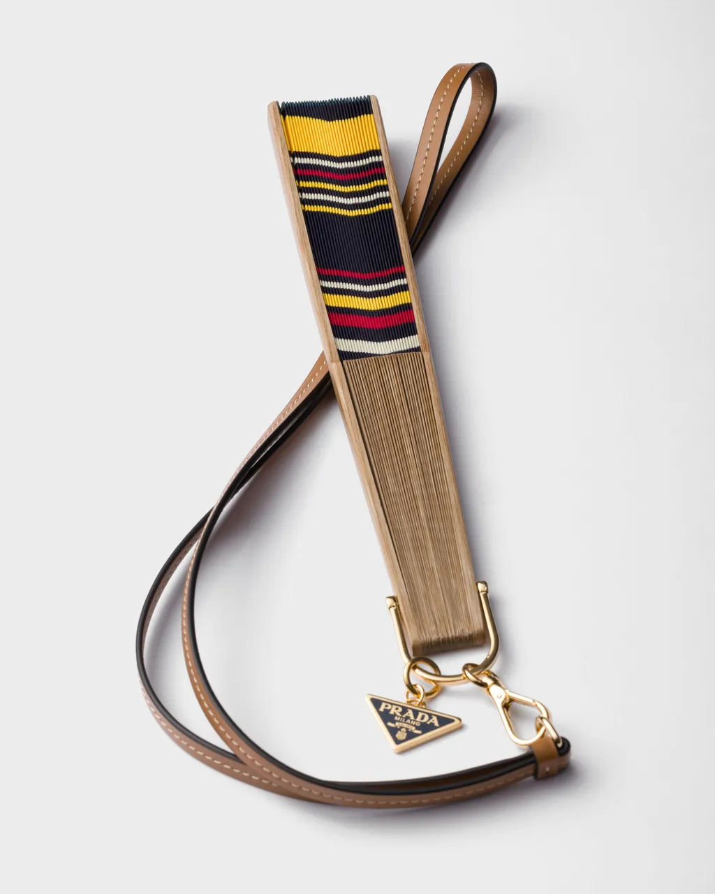 Fan With Leather Strap