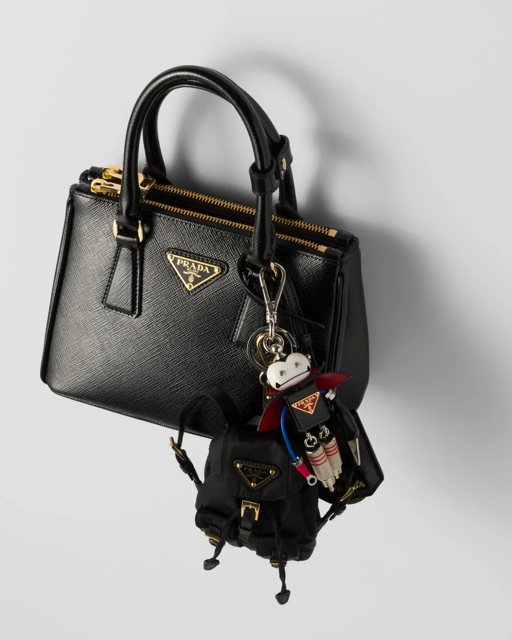Robot Saffiano Leather Bag Charm