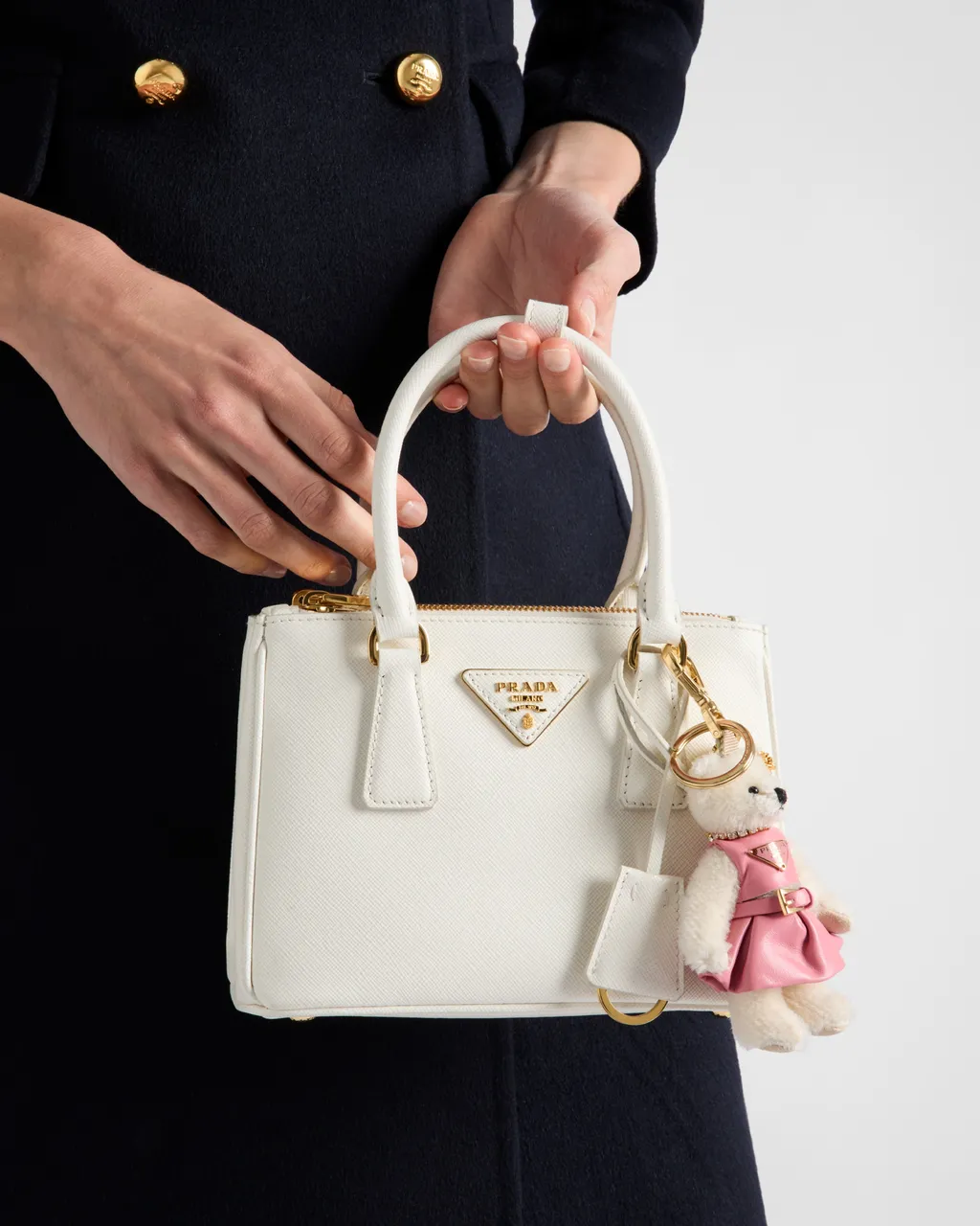 Teddy Bag Charm With Metal Ring