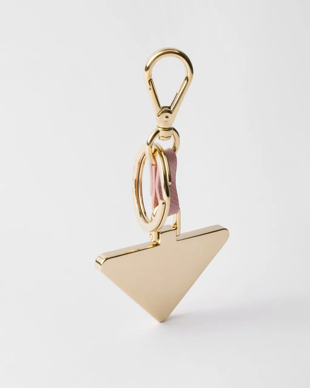 Saffiano Leather And Metal Keychain