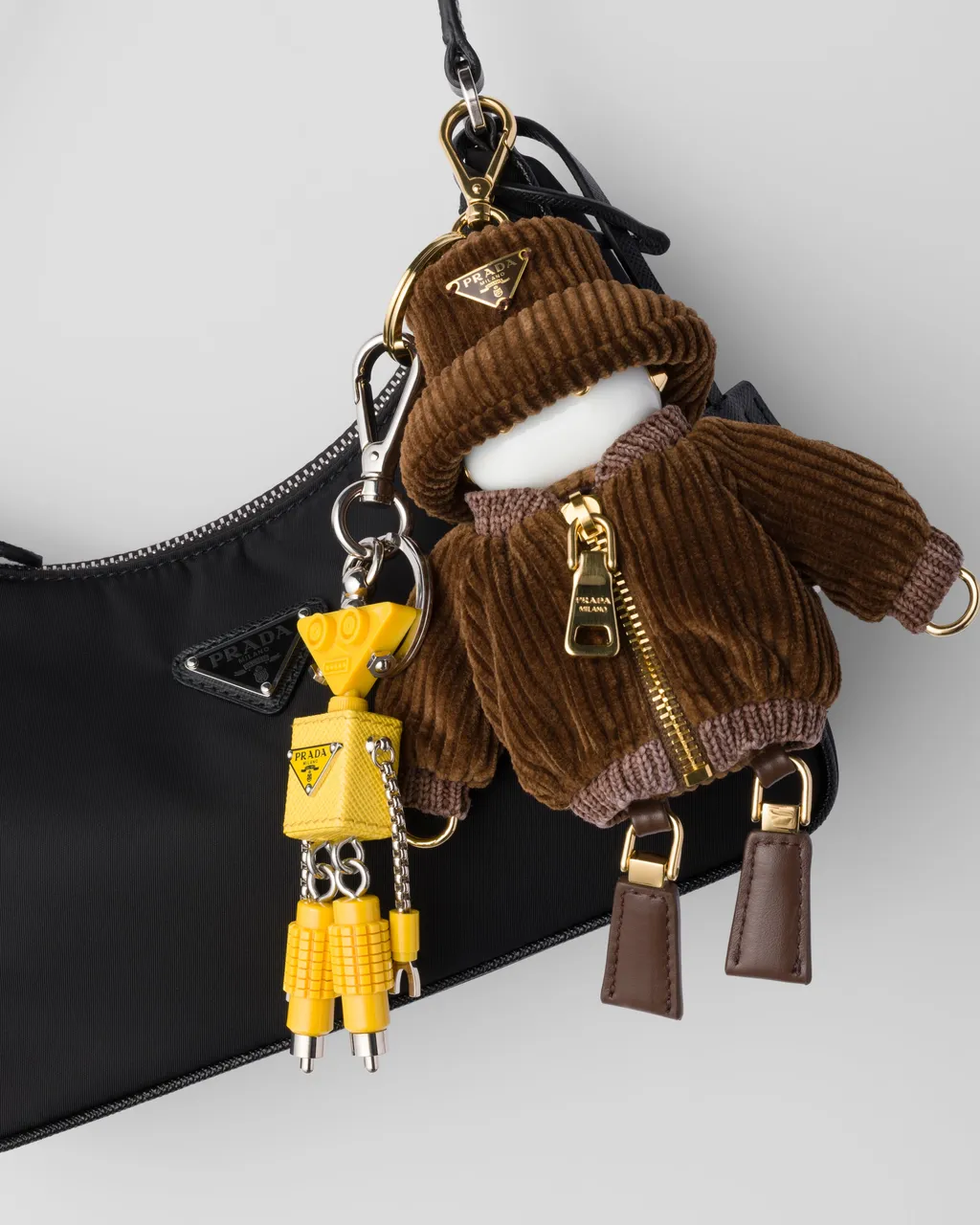 Robot Saffiano Leather Bag Charm