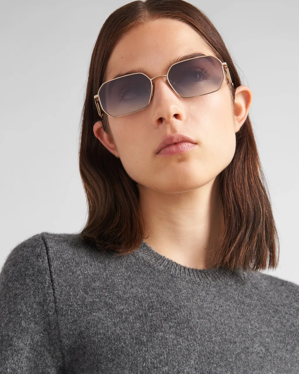 Sunglasses With Prada Triangle Logo
