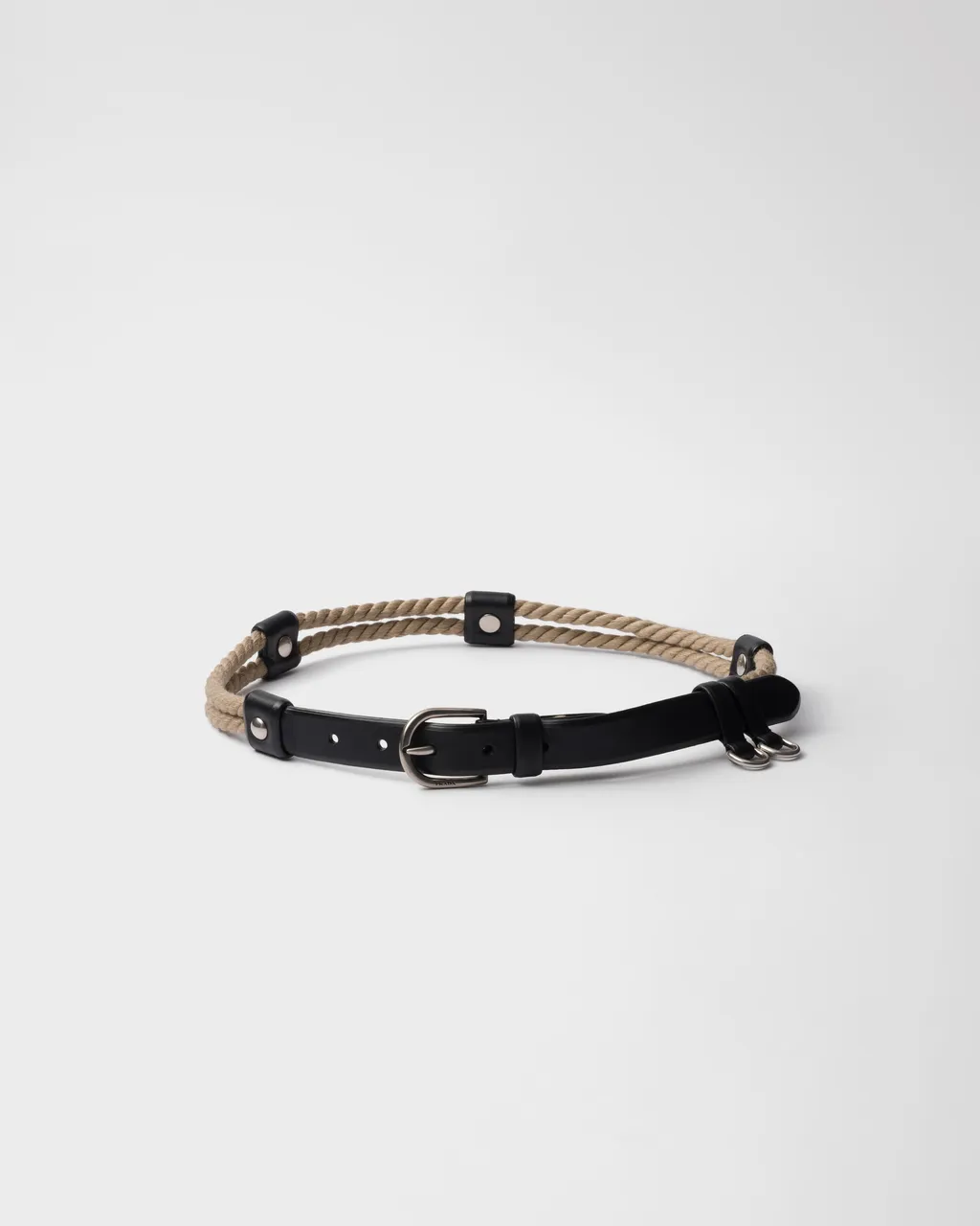 Leather And Cord Belt