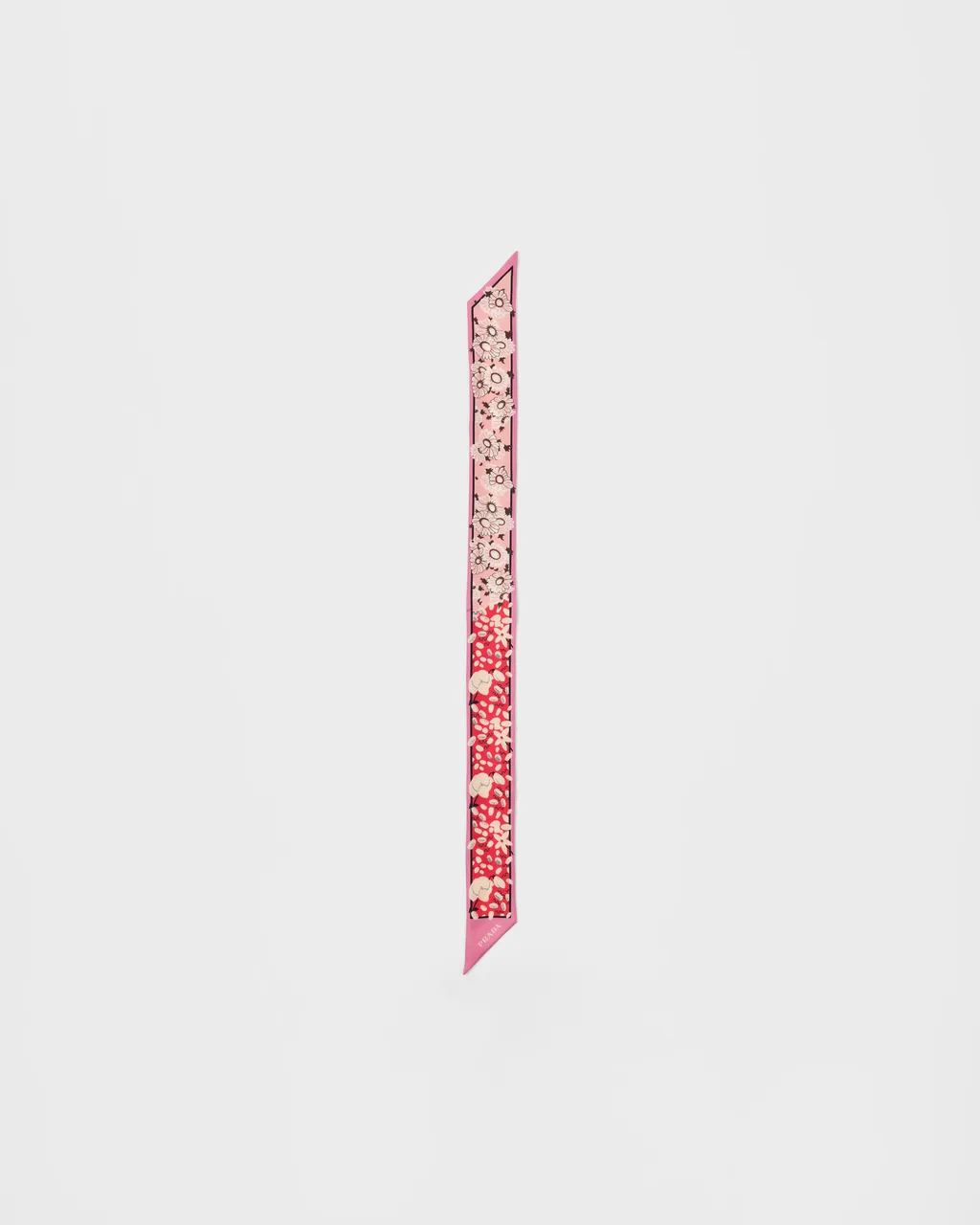 Printed Silk Twill Skinny Scarf