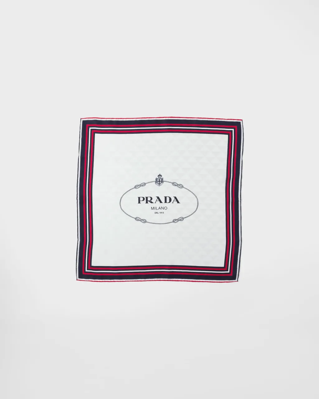 Printed Silk Twill Jacquard Scarf 55 X 55 Cm