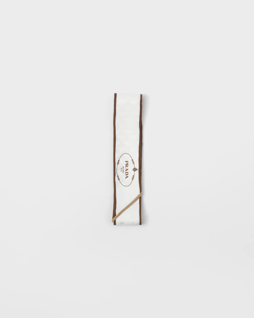 Printed Silk Twill Jacquard Skinny Scarf