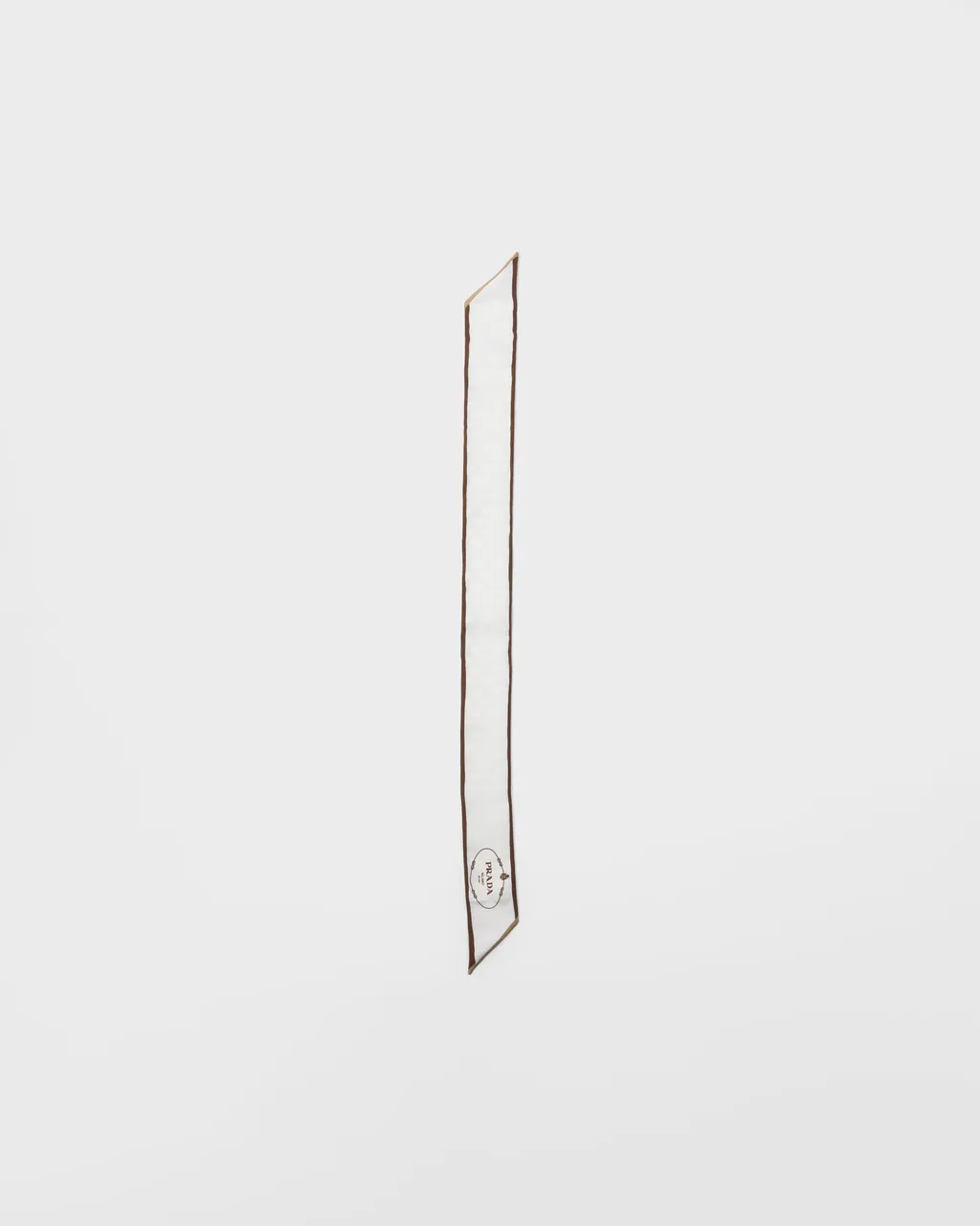Printed Silk Twill Jacquard Skinny Scarf