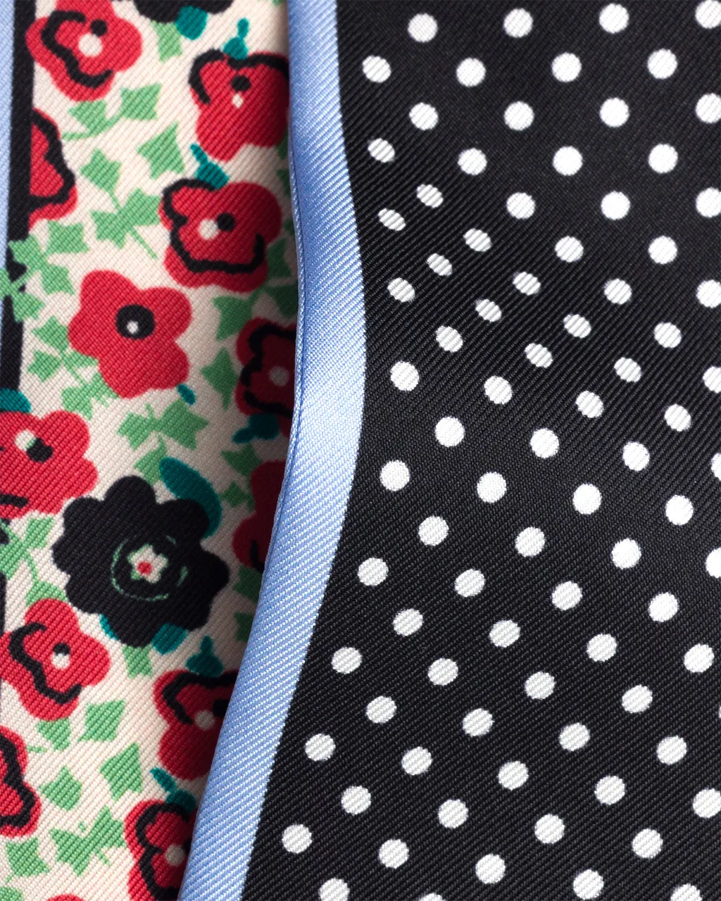 Printed Silk Twill Skinny Scarf