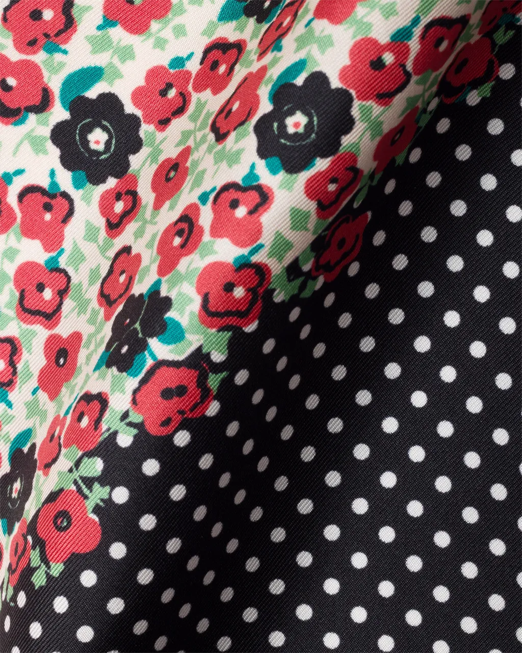 Printed Silk Twill Scarf, 55 X 55 Cm