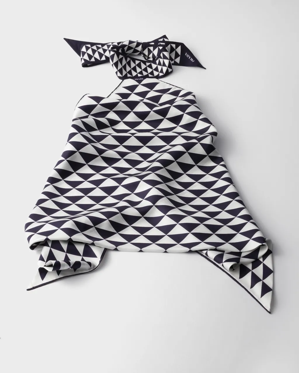 Printed Silk Twill Halter Top