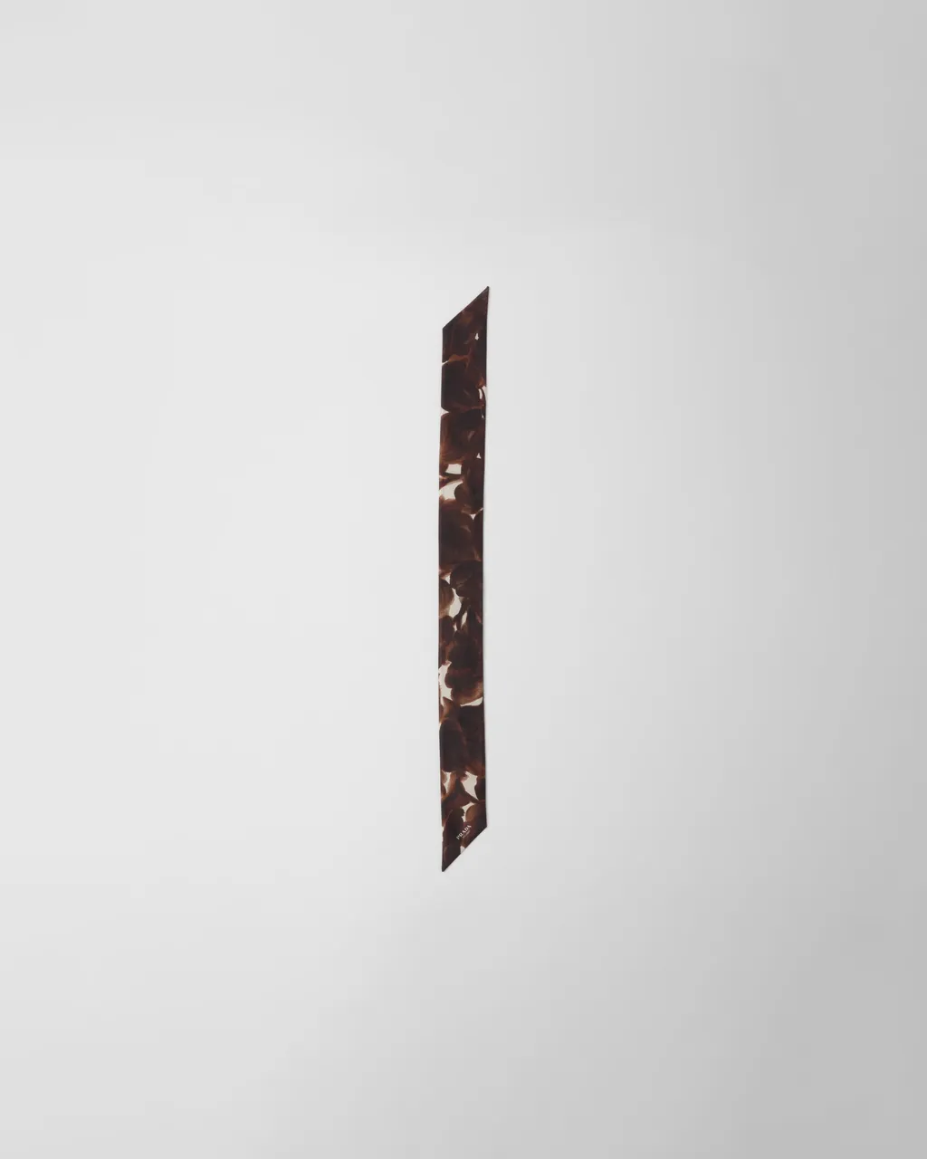 Printed Silk Shantung Skinny Scarf