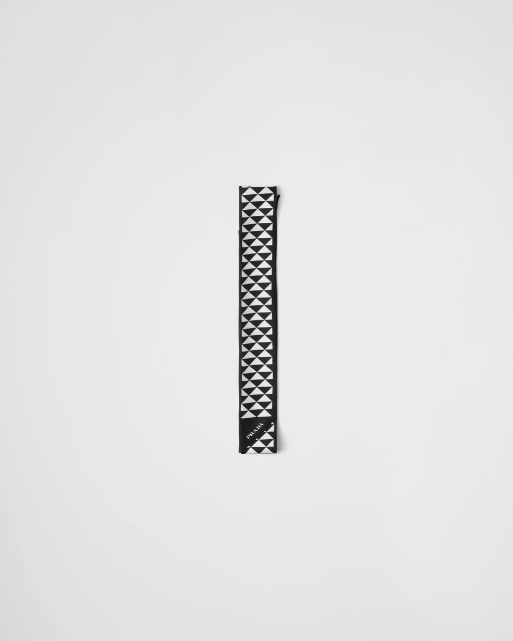 Printed Silk Twill Skinny Scarf
