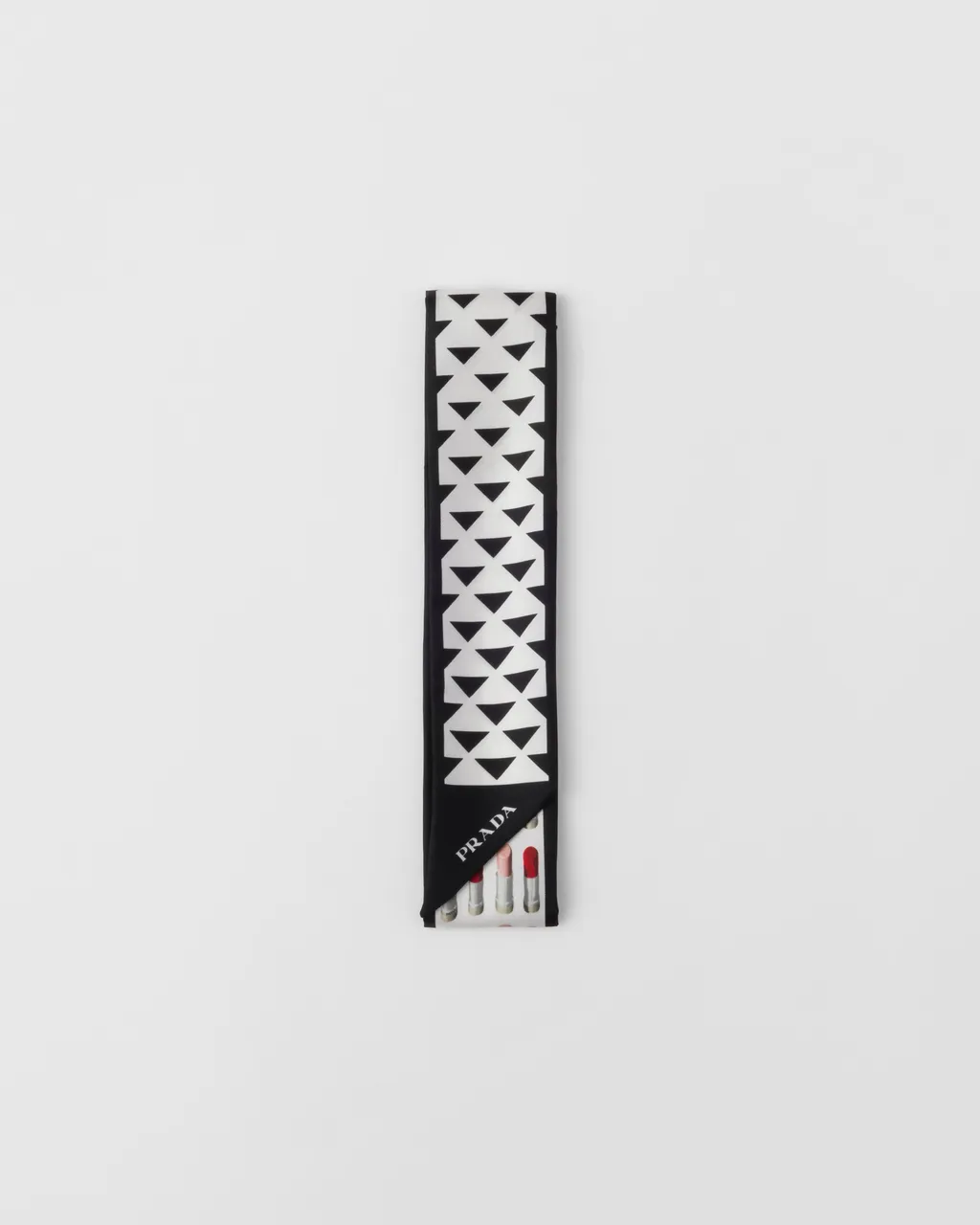 Printed Silk Twill Skinny Scarf