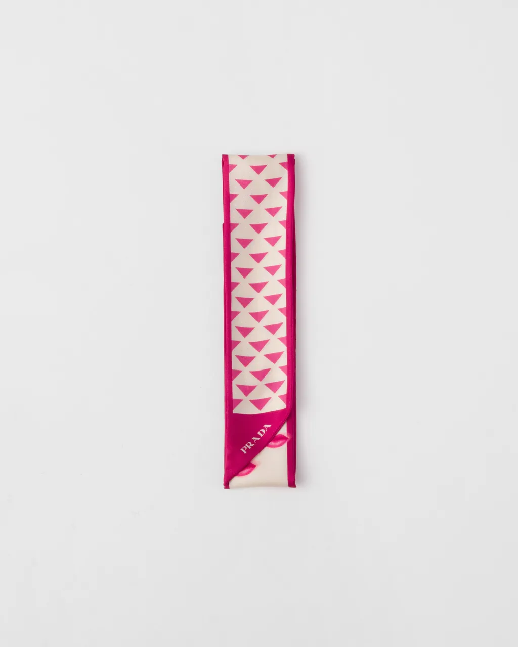 Printed Silk Twill Skinny Scarf