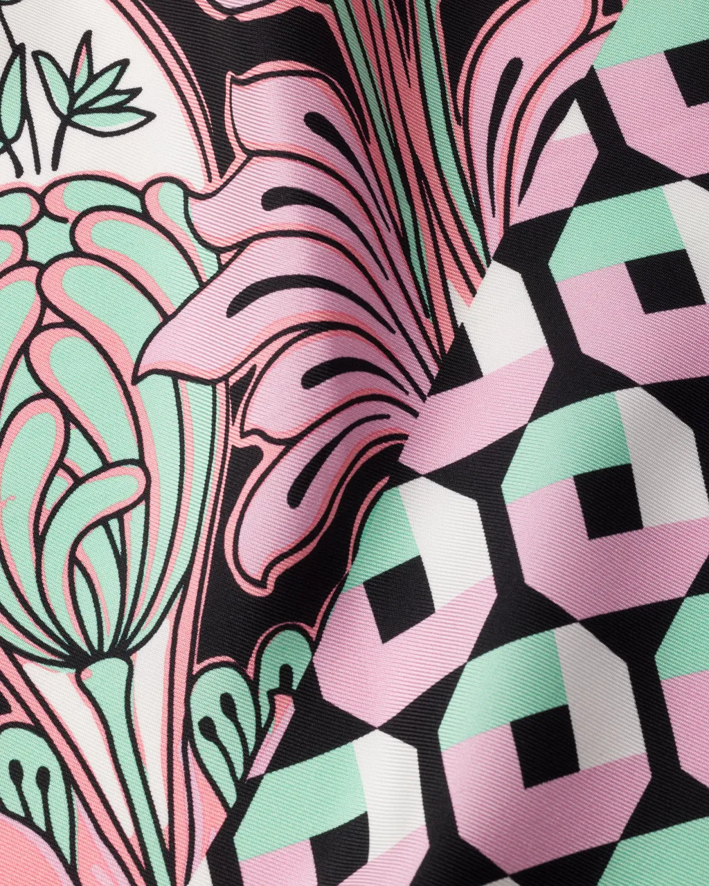 Printed Silk Twill Scarf 55X55