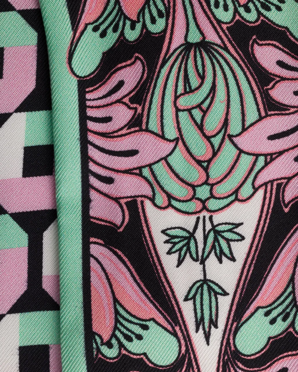 Printed Silk Twill Skinny Scarf