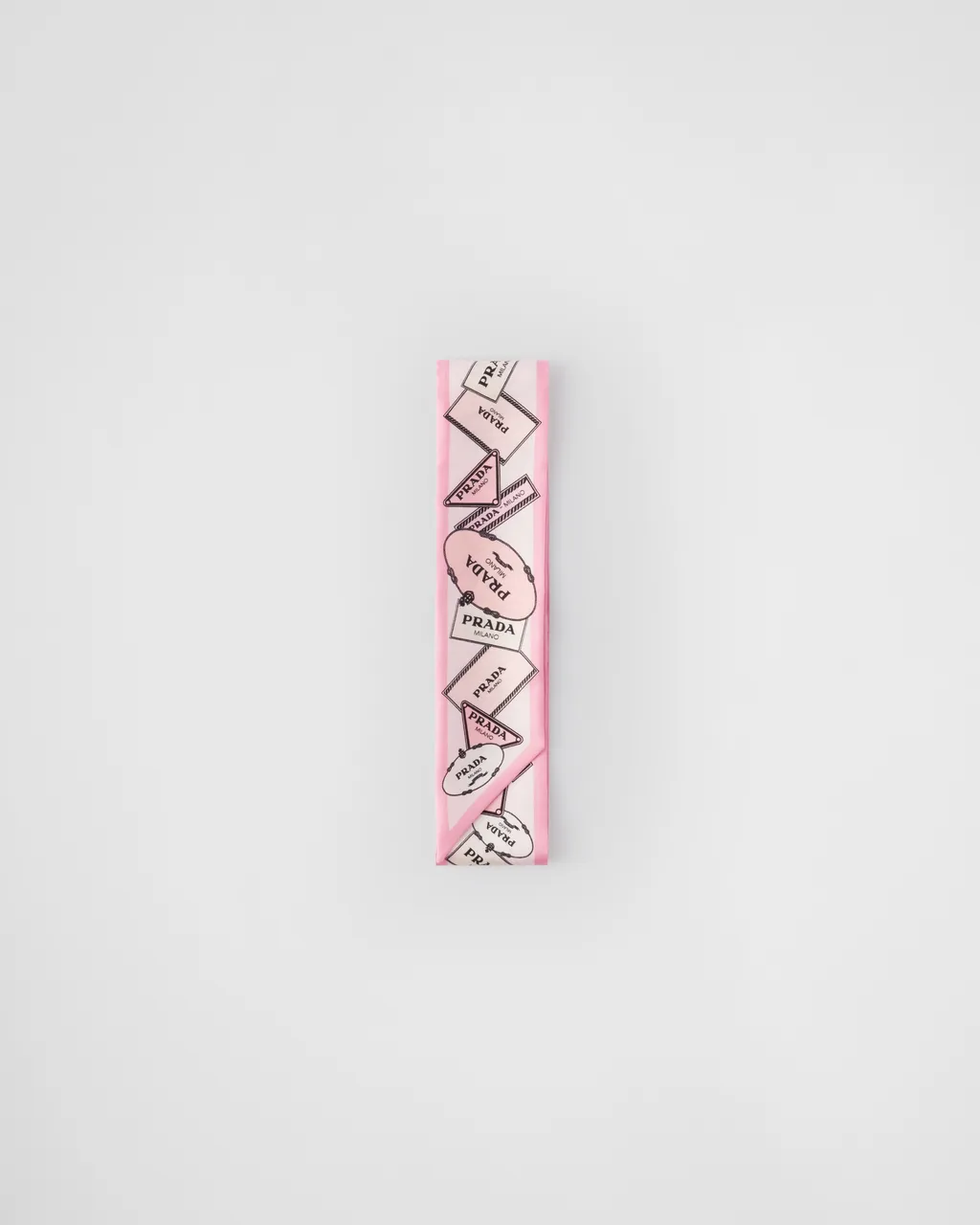 Printed Silk Twill Skinny Scarf