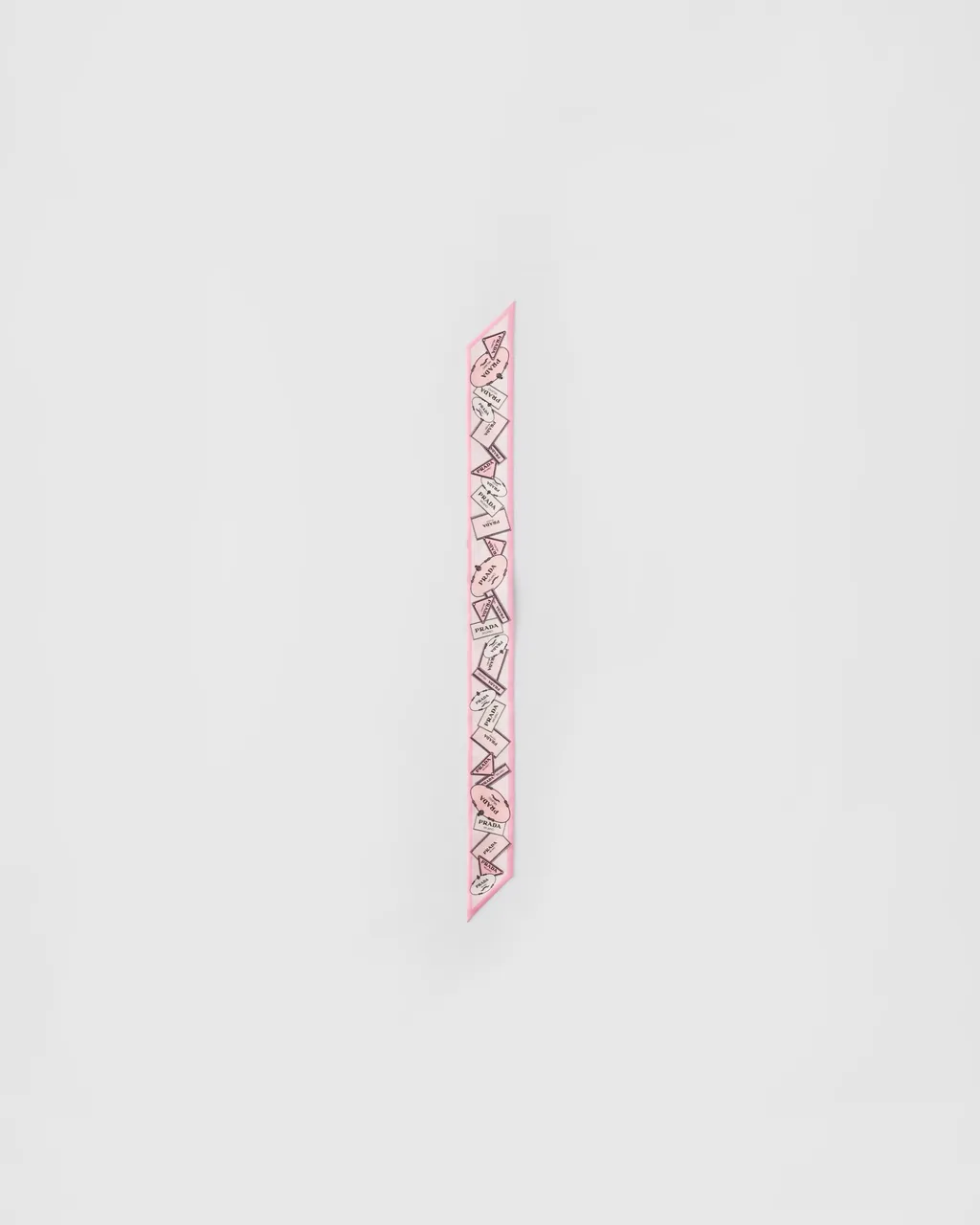 Printed Silk Twill Skinny Scarf