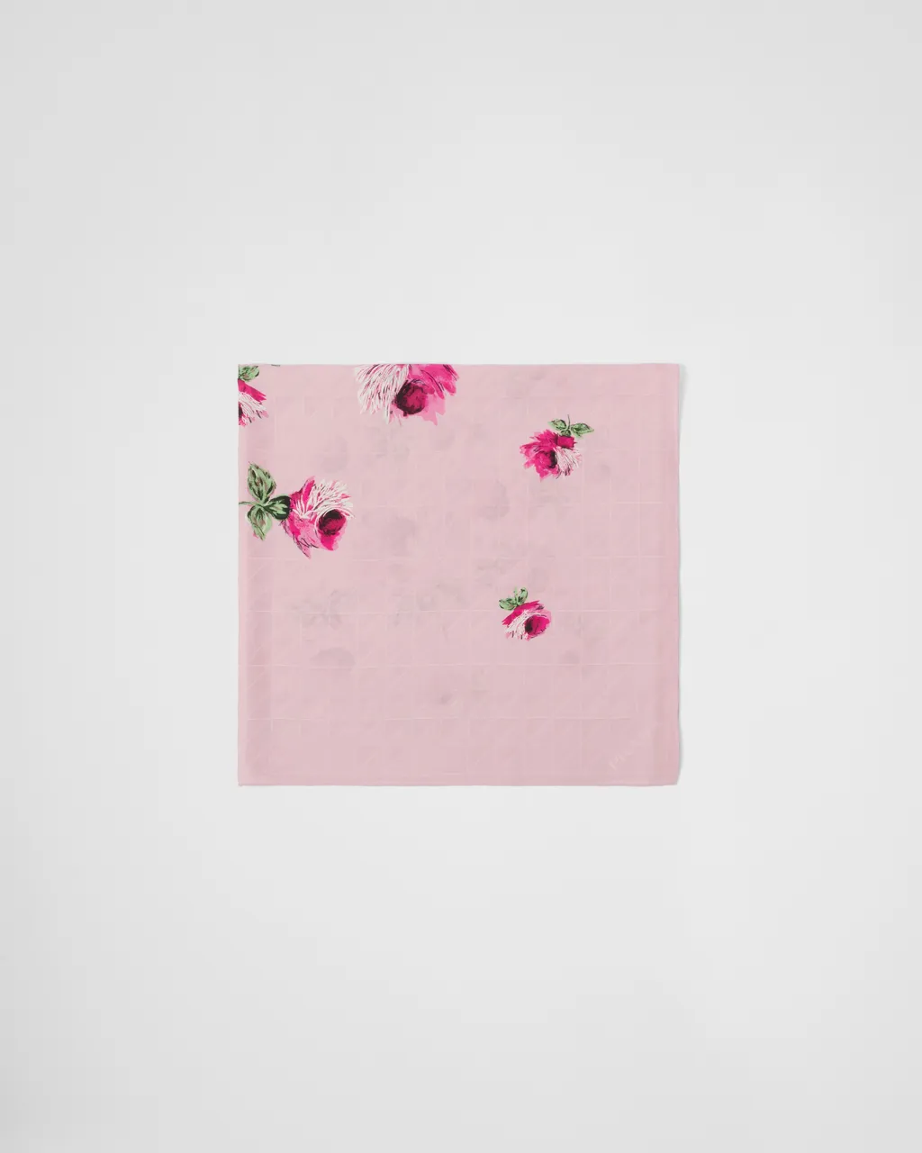 Crepe De Chine Jacquard Scarf 90X90