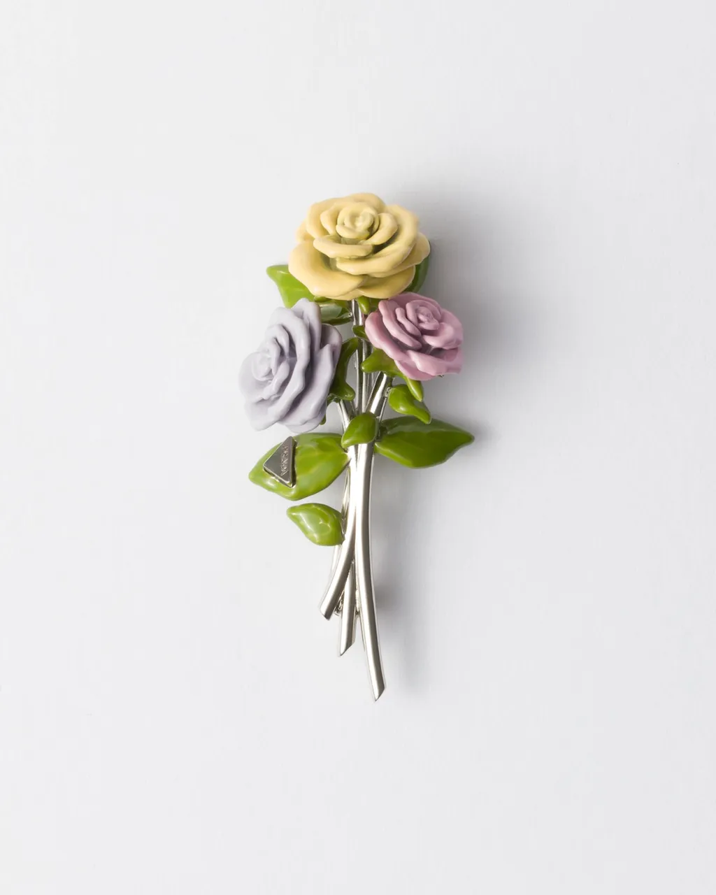 Enameled Metal Brooch