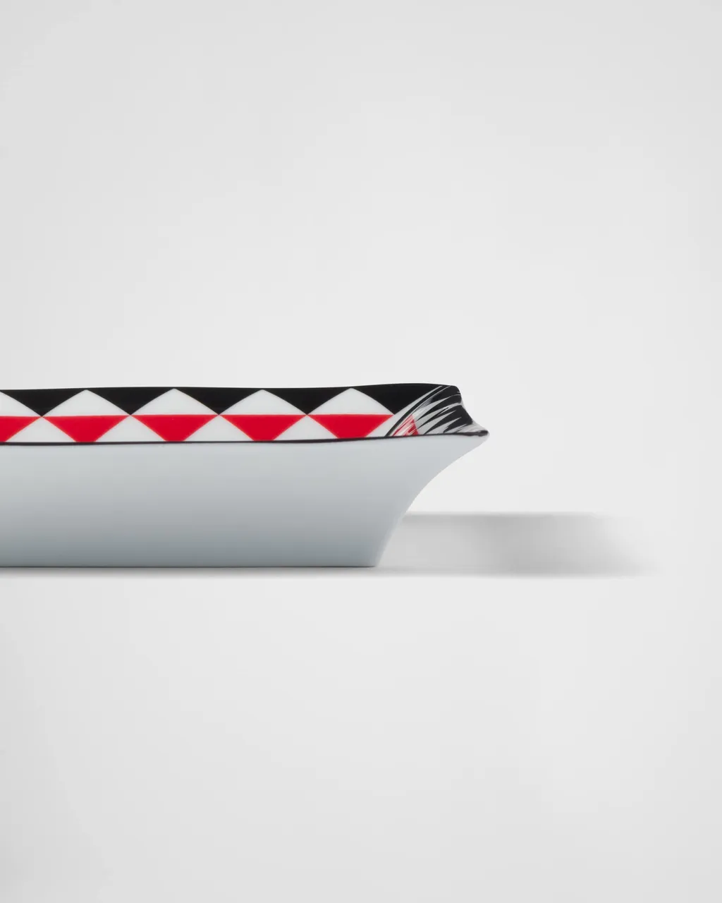 Large Square Porcelain Catchall Tray - Triangles