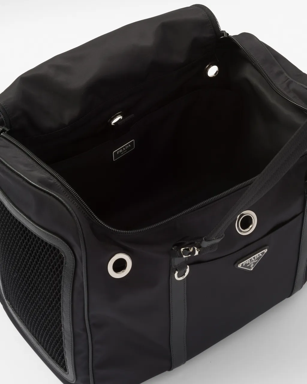 Re-Nylon And Saffiano Leather Pet Bag