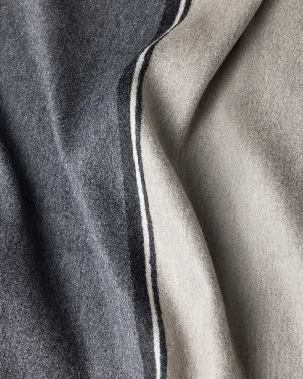 Two-Tone Cashmere And Wool Throw