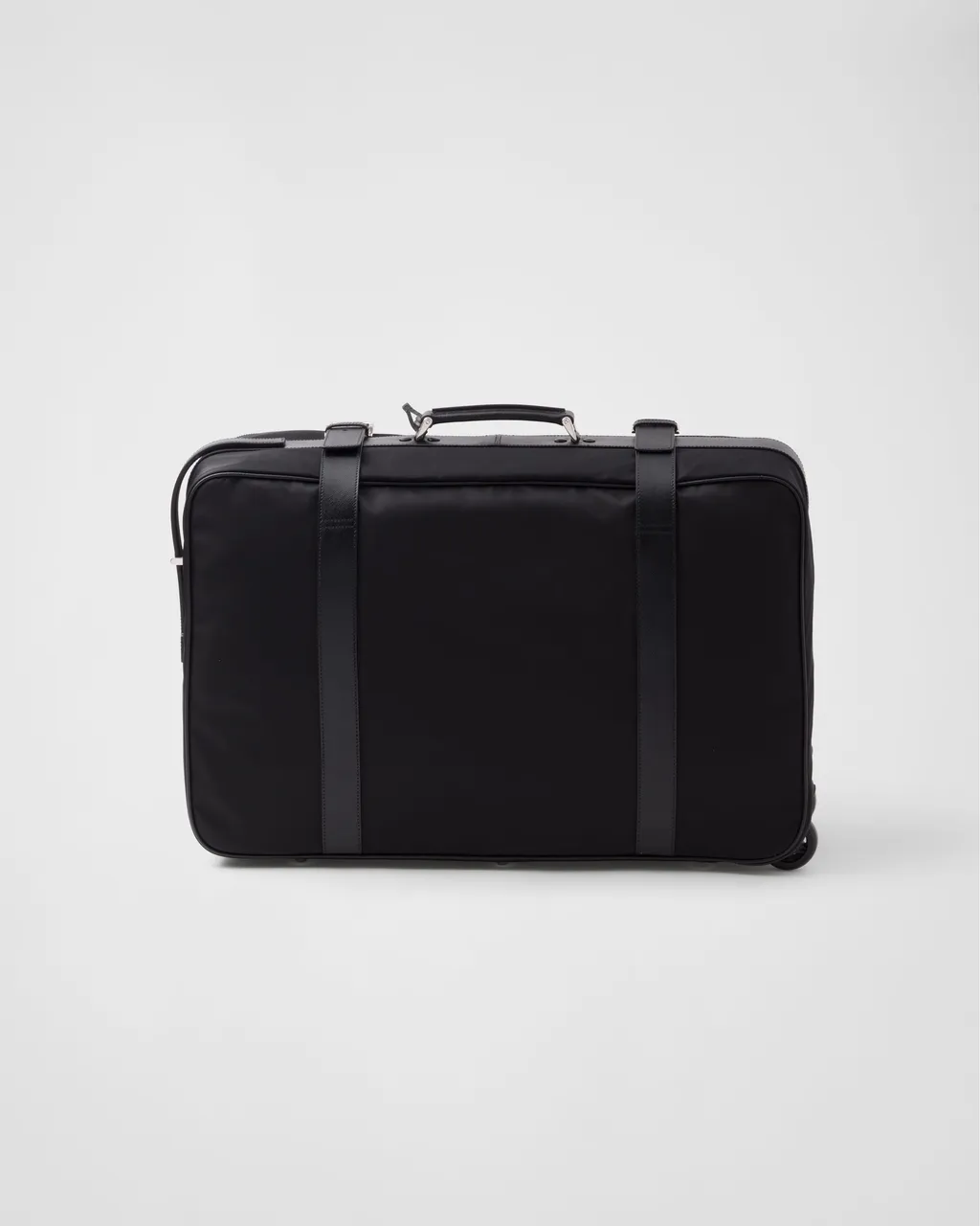 Small Re-Nylon And Saffiano Leather Suitcase