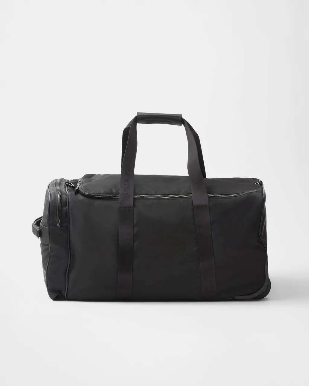 Re-Nylon And Saffiano Leather Trolley