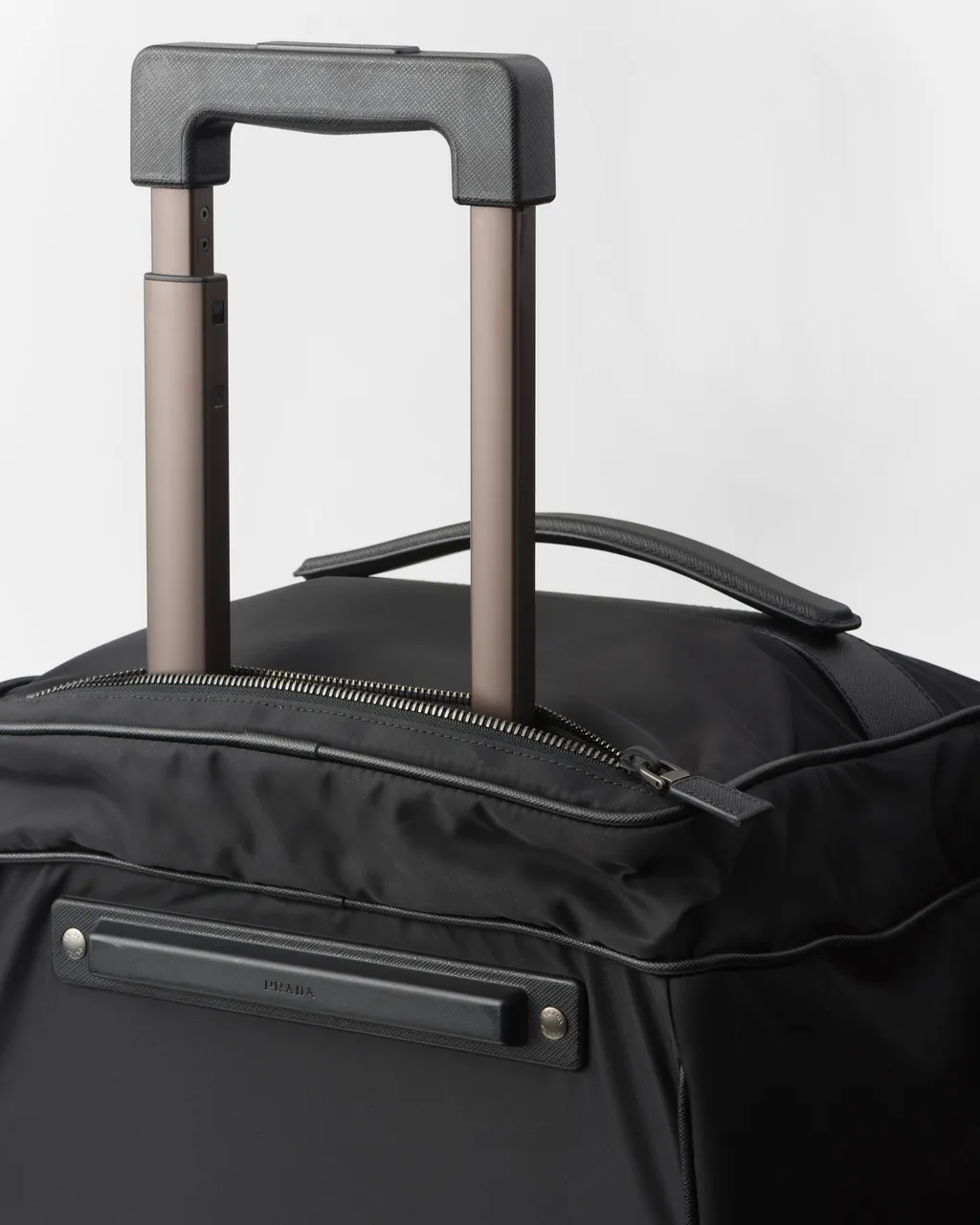 Re-Nylon And Saffiano Leather Trolley