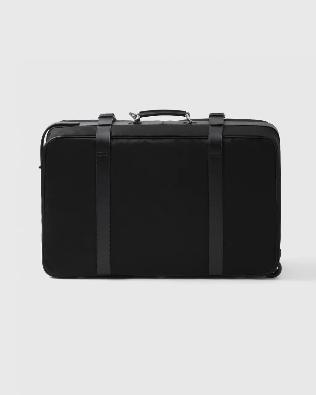 Large Re-Nylon And Saffiano Leather Suitcase