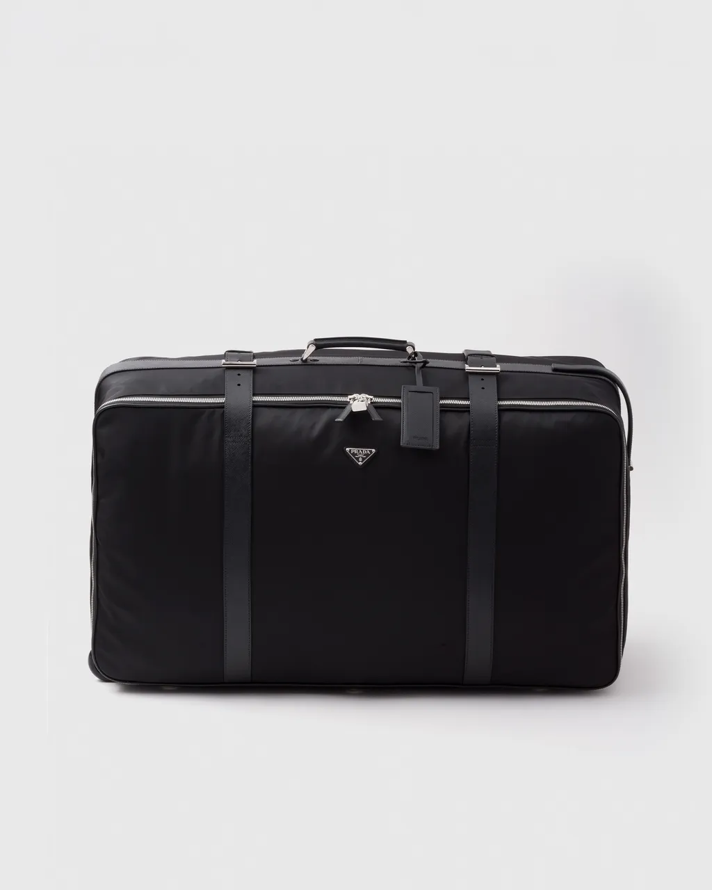 Medium Re-Nylon And Saffiano Leather Suitcase