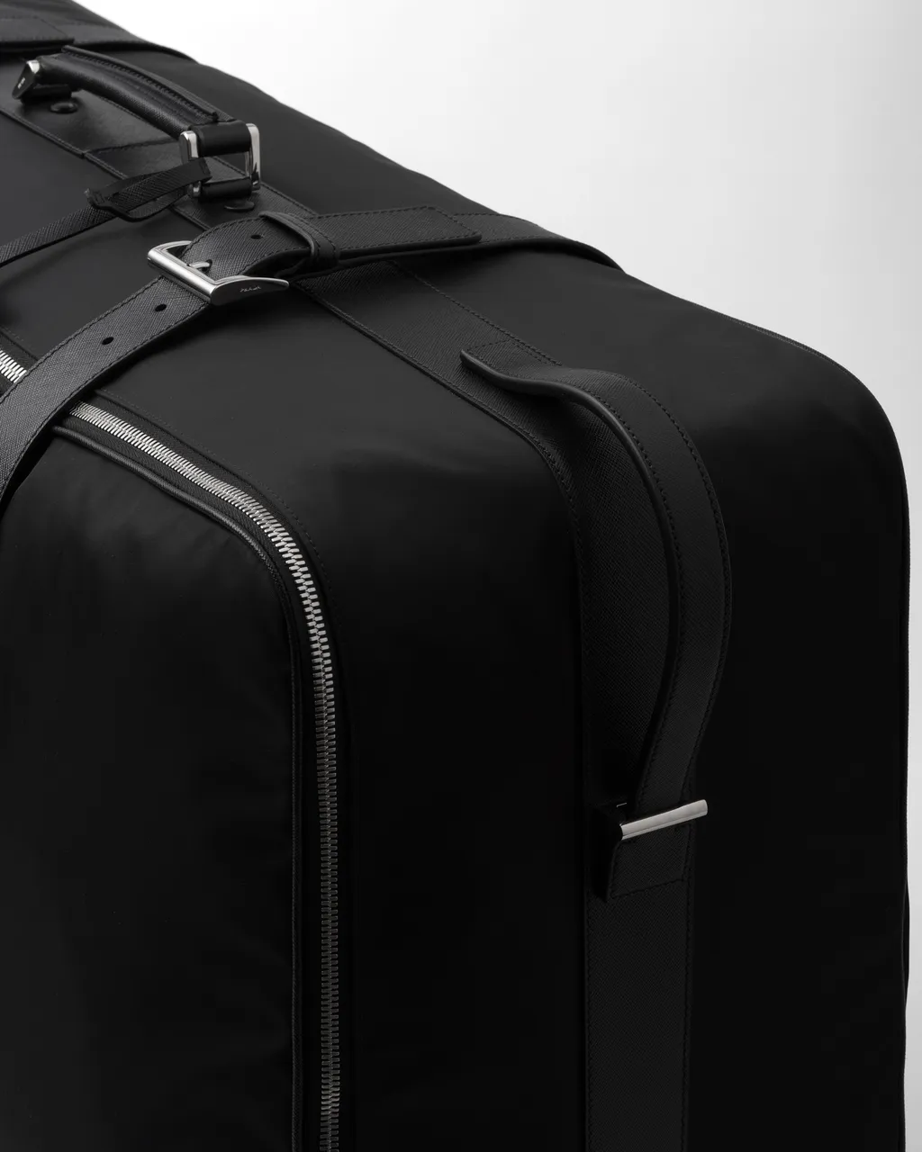Medium Re-Nylon And Saffiano Leather Suitcase
