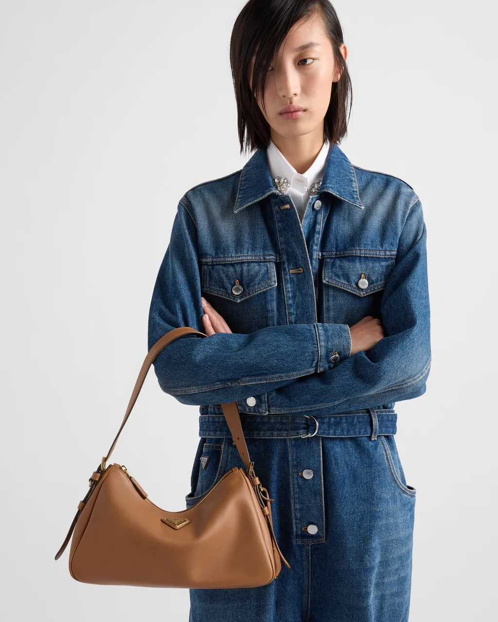 Prada AimÉE Medium Leather Shoulder Bag