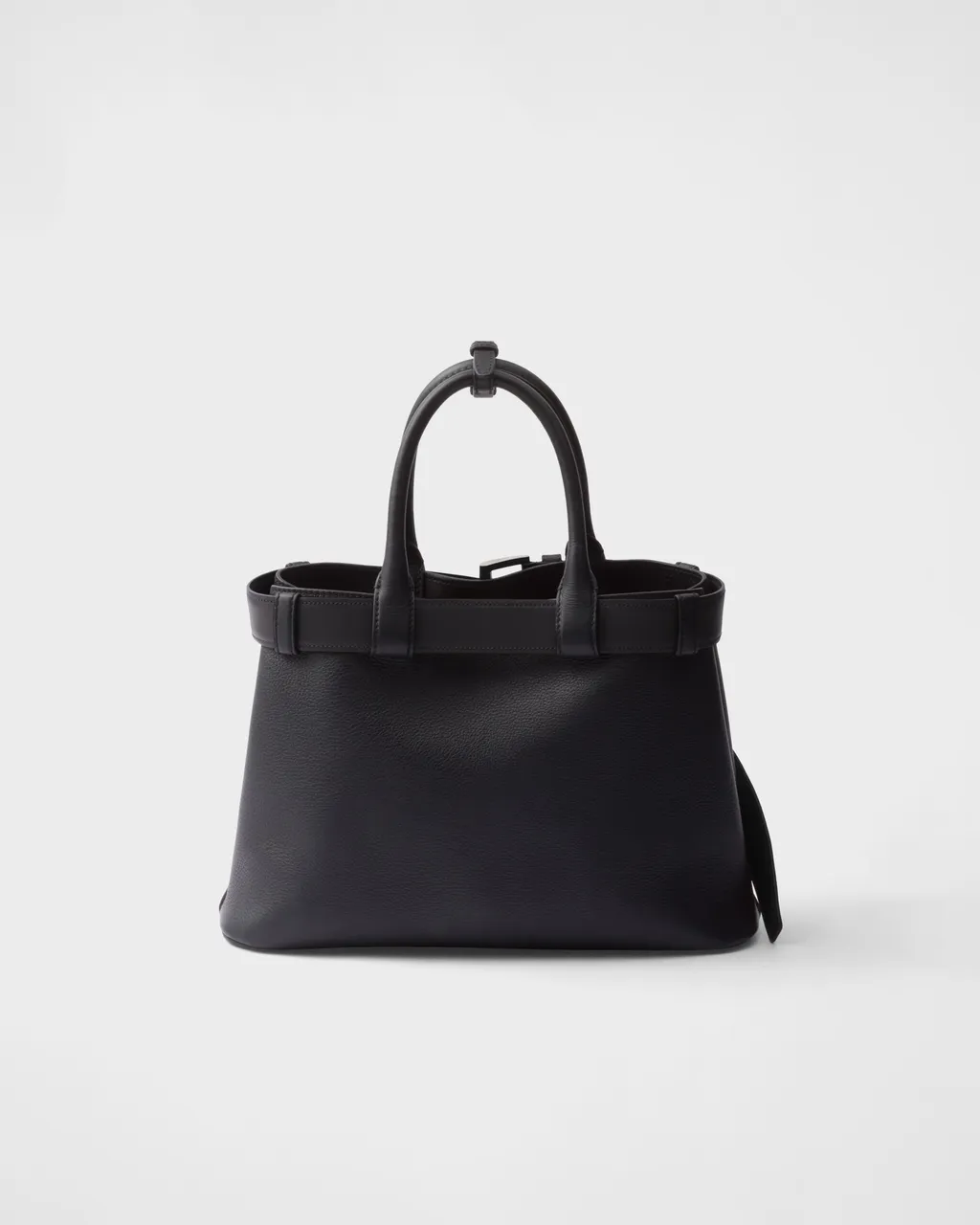 Prada Buckle Small Leather Handbag With Belt