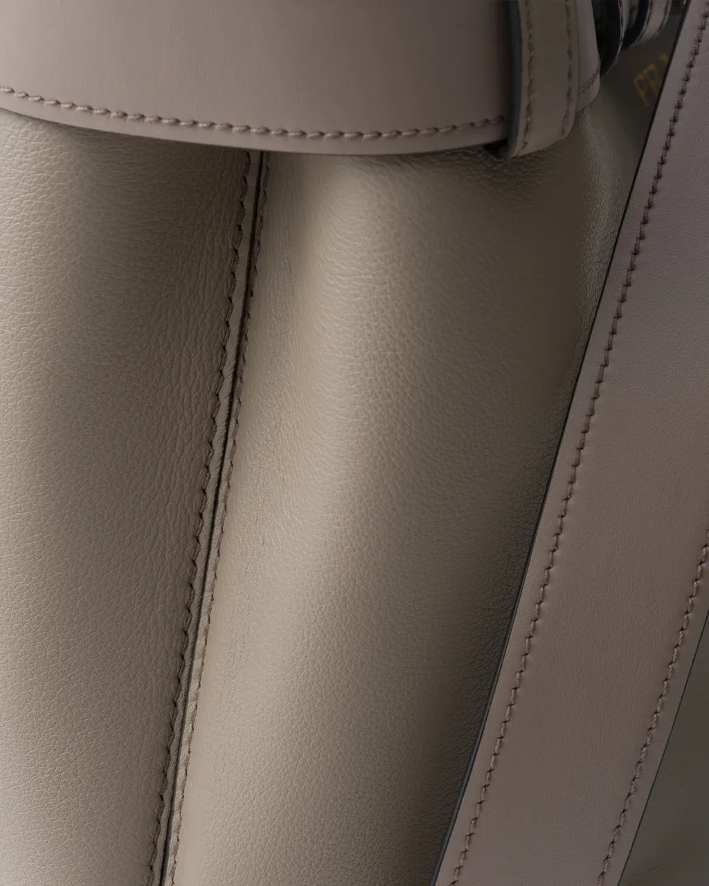Prada Buckle Small Leather Handbag With Belt