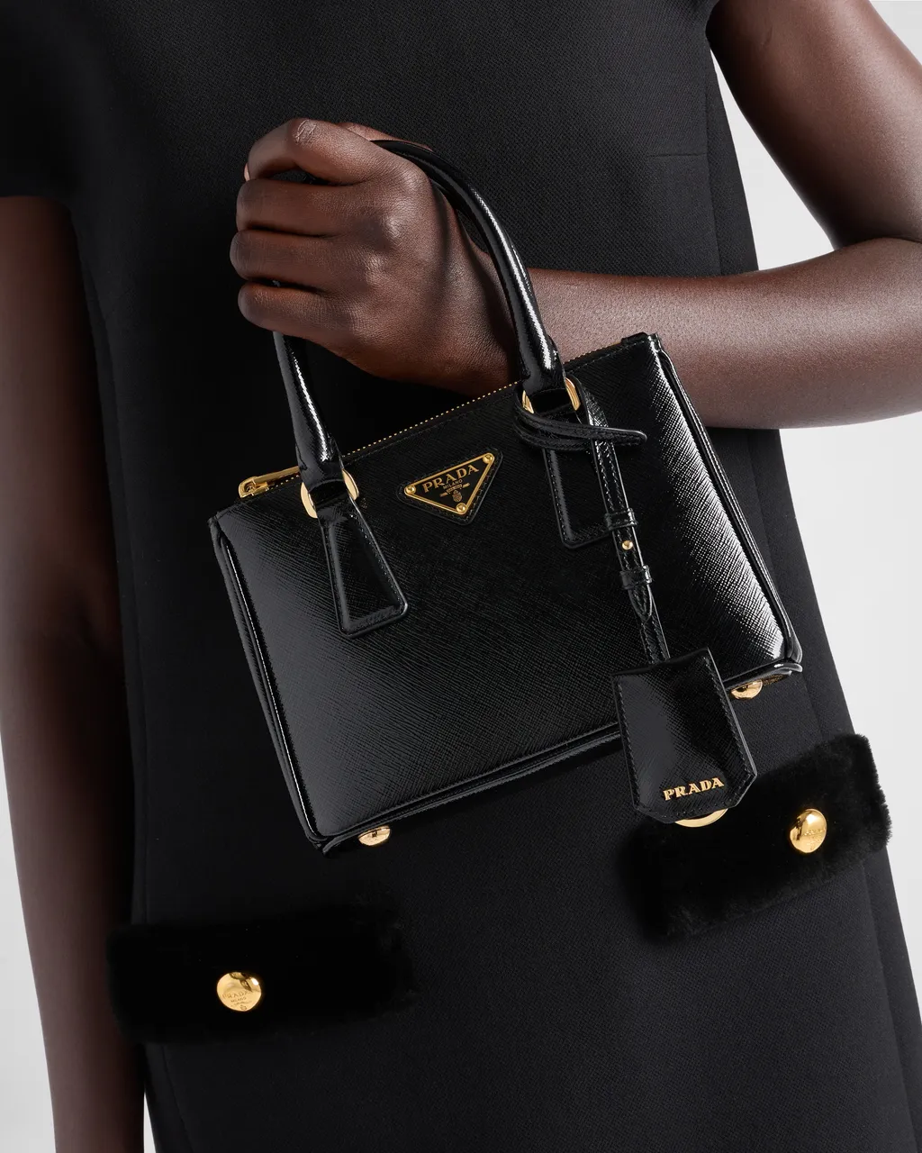 Prada Galleria Patent Saffiano Mini-Bag