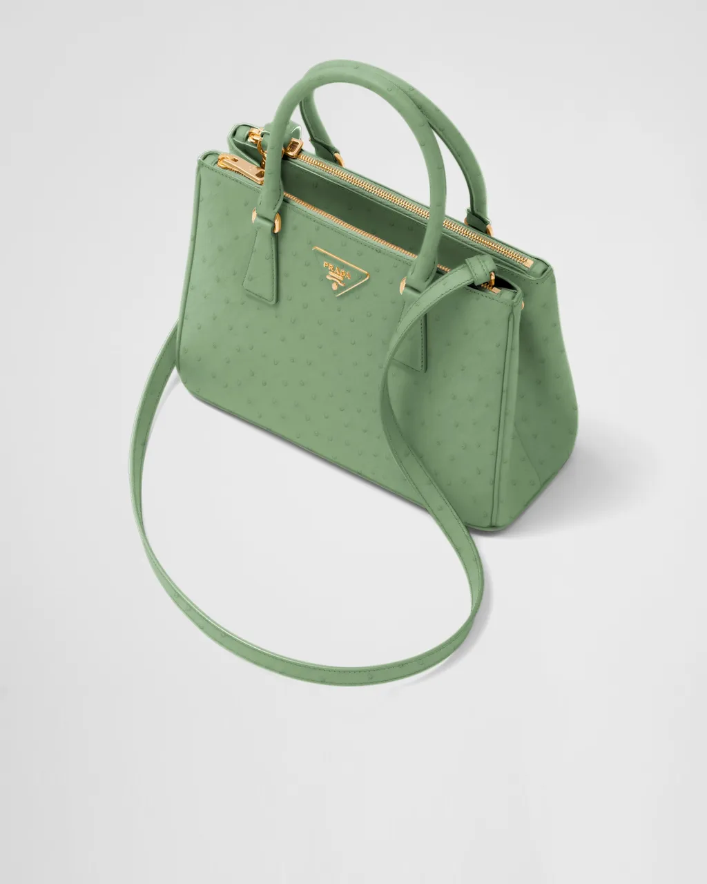 Medium Prada Galleria Ostrich Leather Bag
