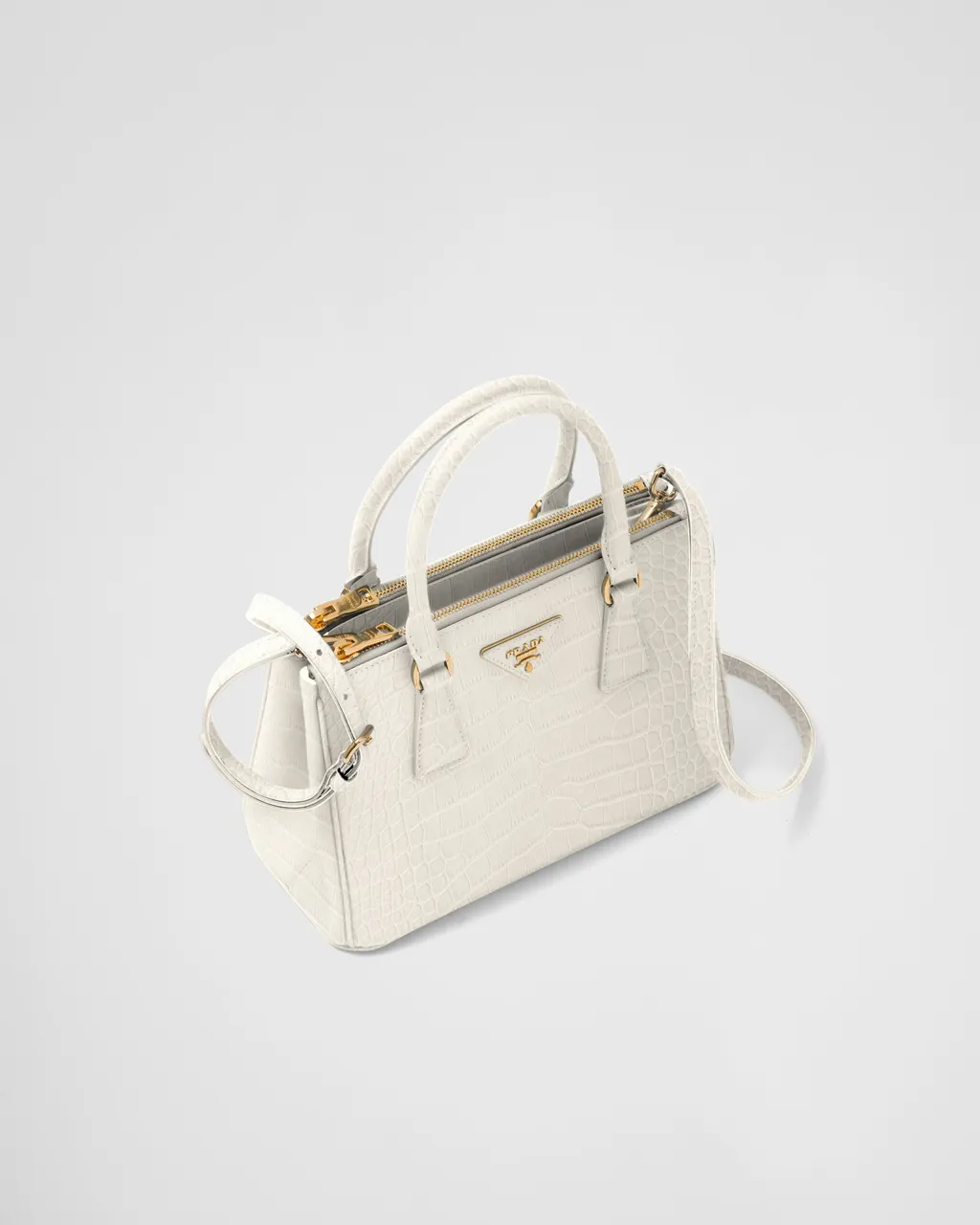 Small Prada Galleria Crocodile Leather Bag