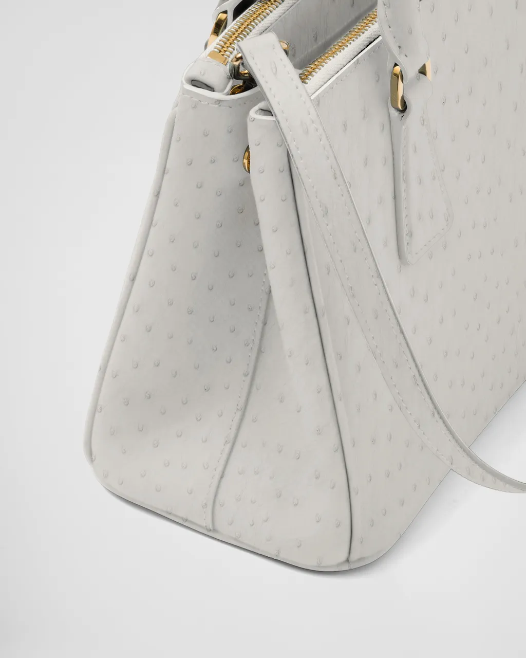 Small Prada Galleria Ostrich Leather Bag