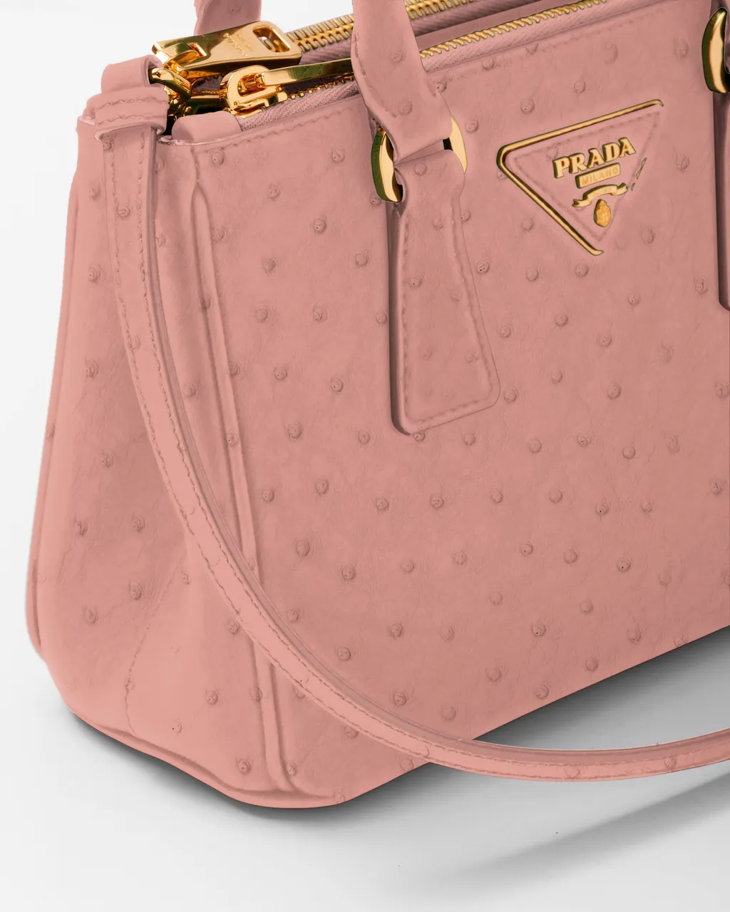 Prada Galleria Ostrich Leather Mini-Bag