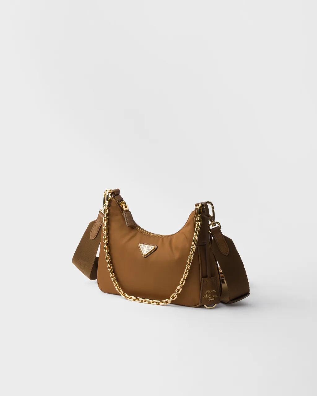 Prada Re-Edition 2005 Re-Nylon And Saffiano Leather Bag With Charm