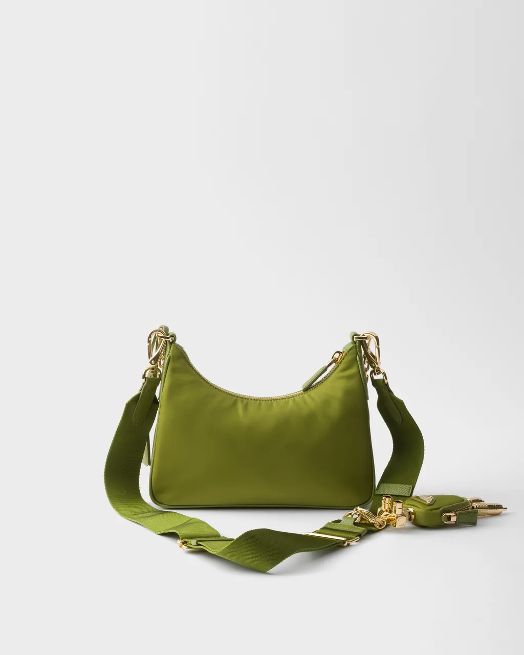 Prada Re-Edition 2005 Re-Nylon And Saffiano Leather Bag With Charm